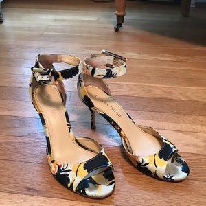 Ivanka Trump ankle strap floral pump 6